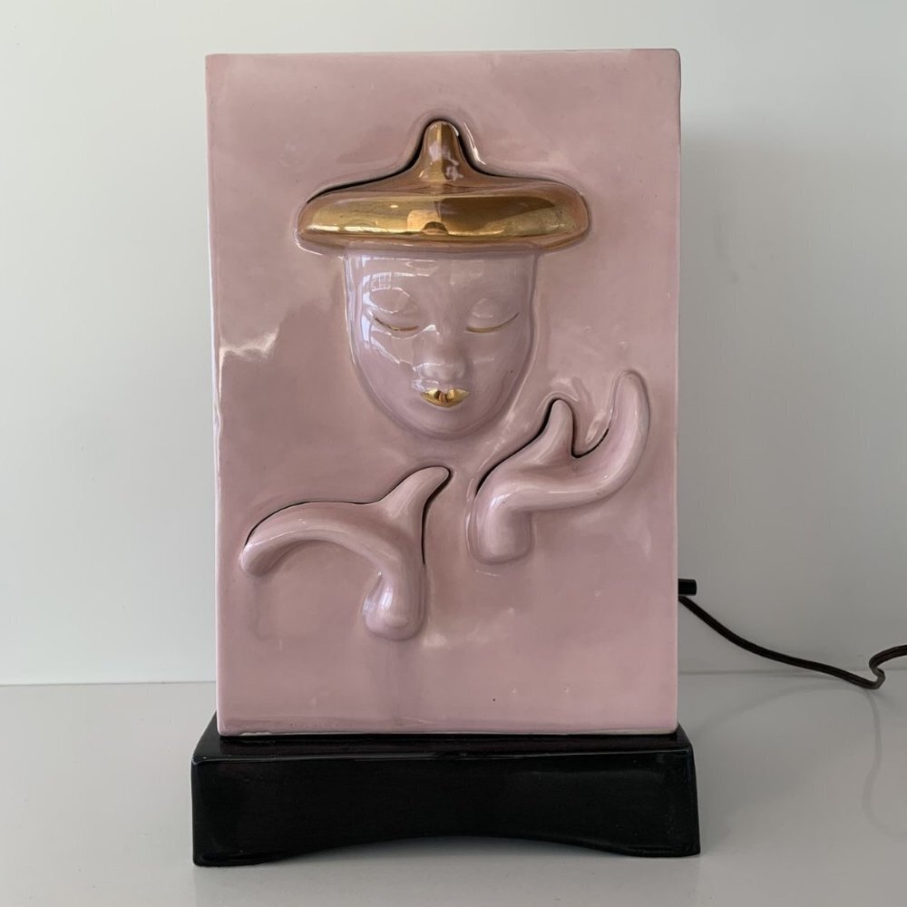 Vintage Art Deco Art Nouveau ceramic lamp